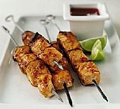 Salmon Kebabs Served with Crips Slaw Healthy Food Ideas