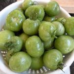 Green Tomatoes in a sieveIdeas