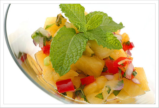 Spicy Pineapple and Mint Salsa Healthy food ideas