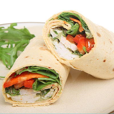 Chicken and Tomato Wrap Healthy Food Ideas