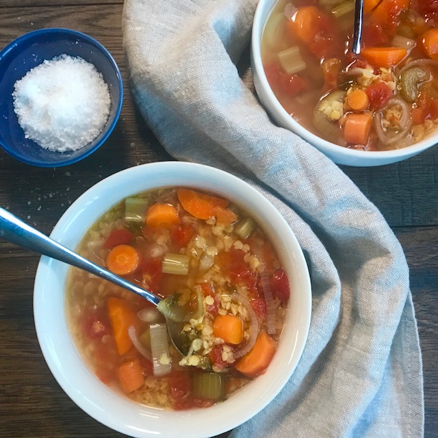 Slow cooked vegetable soup