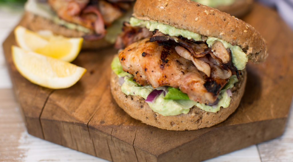 BBQ Chicken, Bacon and Avo Burgers full