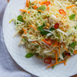 Vietnamese Noodle Salad with fresh vegetables mixed through