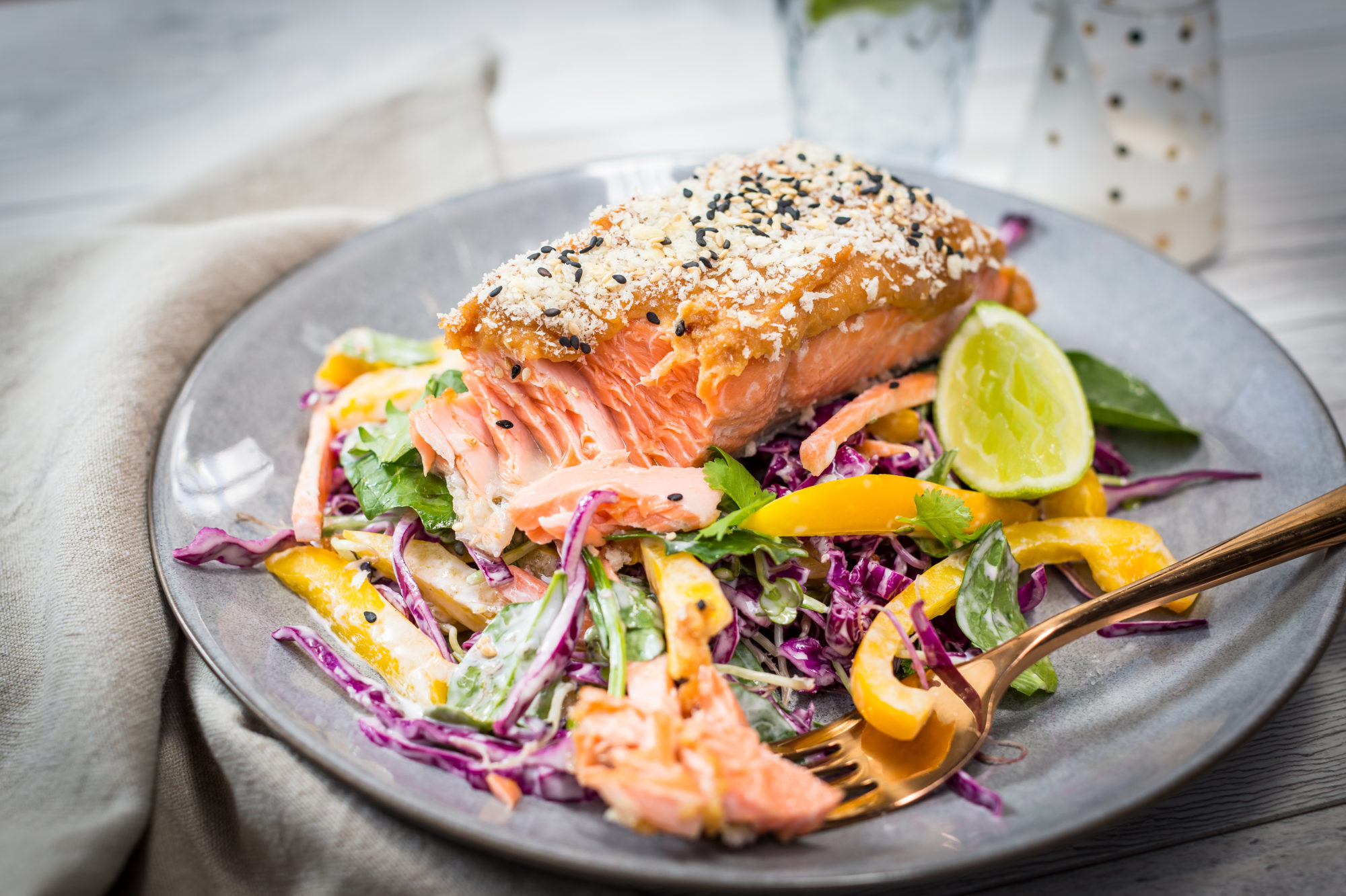 Best Miso Salmon with Asian Slaw - Fresh