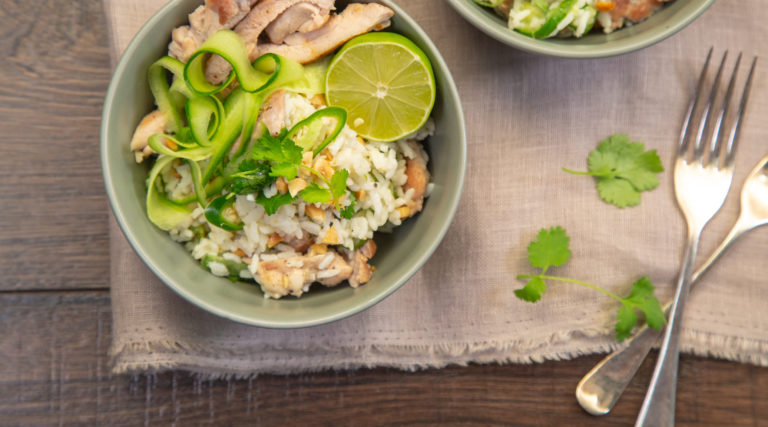 Coconut Rice and Chicken Salad