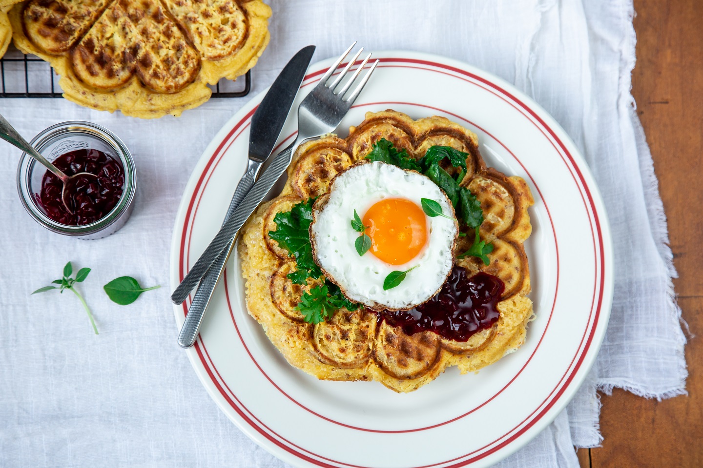 Chorizo & Cheddar Breakfast Waffles