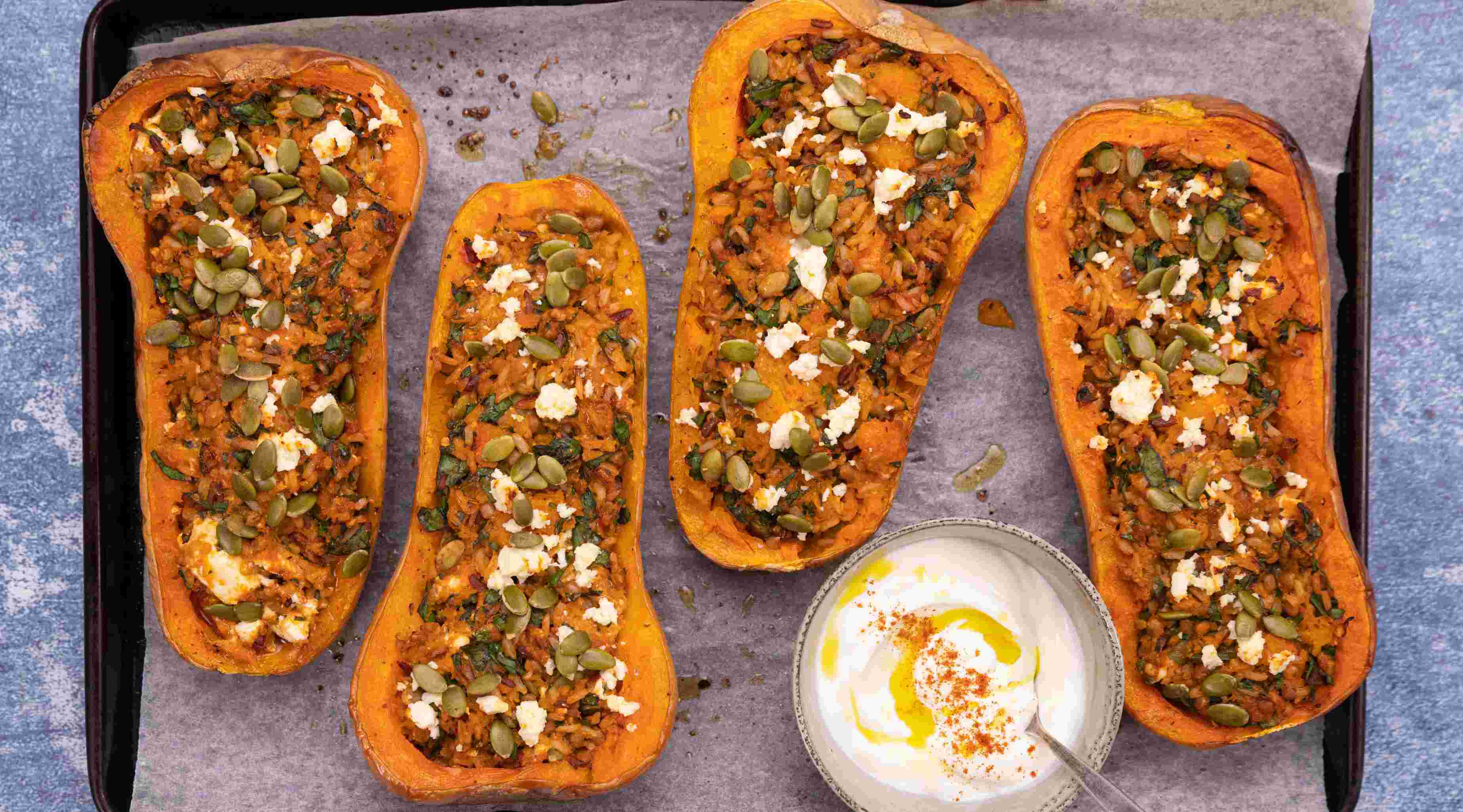 Easy Vegetarian Stuffed Butternut Squash | Fresh Recipes NZ