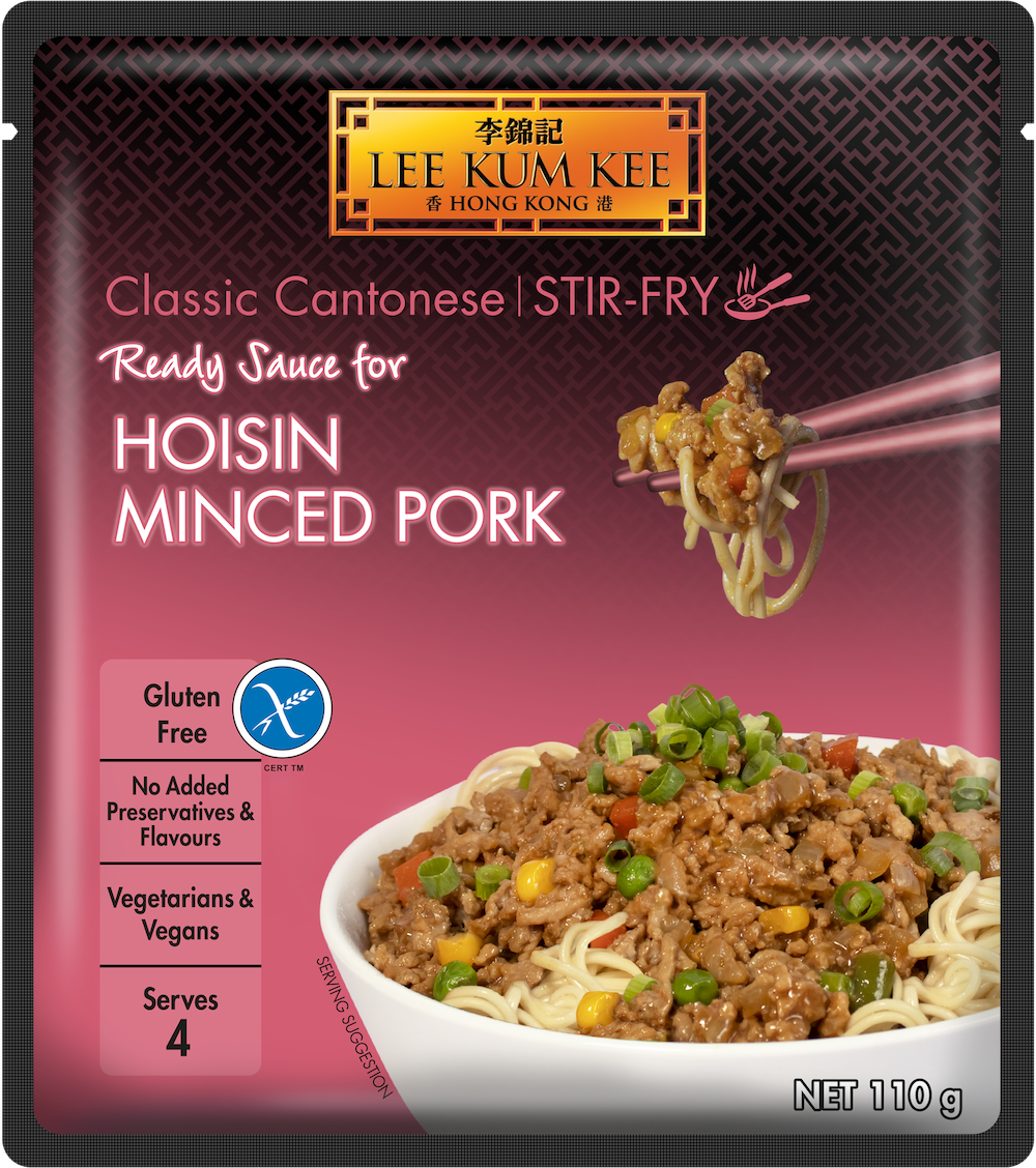 June Must-Haves 2023 - package of Lee Kum Kee classic Cantonese stir-fry ready sauce for Hoisin minced pork