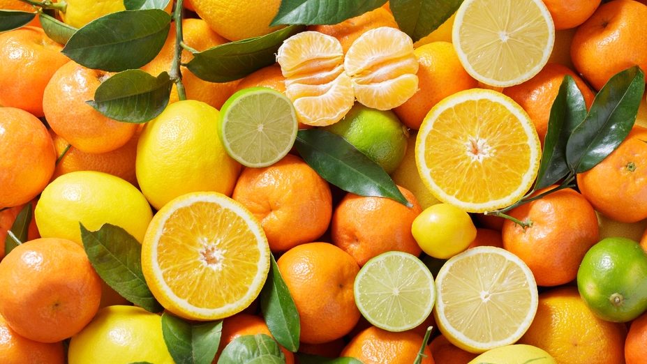 Fresh,Citrus,Fruits,As,Background,,Top,View