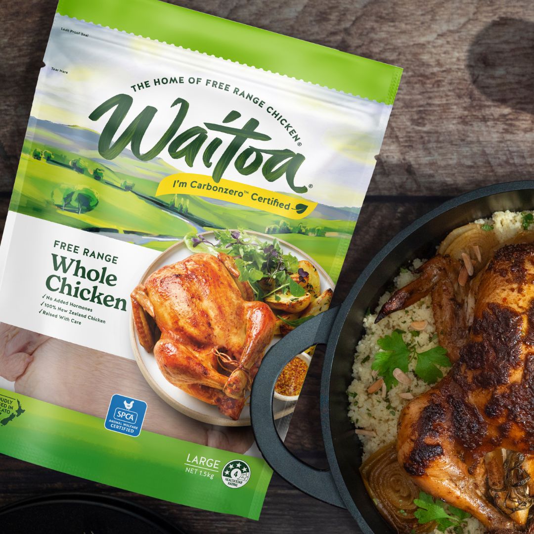 Package containing Waitoa Whole Chicken